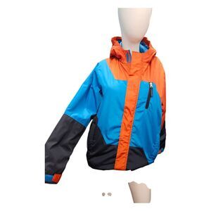 Lands End Boys Colorblock Jacket size L 14/16 Winter Coat